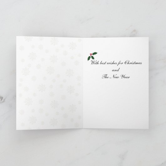 チョコレートラブラドールとサンタハットスノーフレーク シーズンカード (内部)