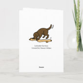 チョコレートラブラドールとストッキング母の日 カード (裏面)