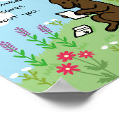 チョコレートラブラドールと手紙気に人 ポスター (角)