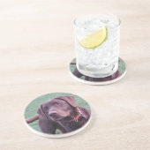 チョコレートラブラドールのコースター コースター (側面)