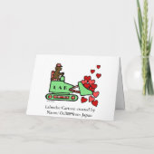 チョコレートラブラドールのストールあなたのハートの漫画 シーズンカード (裏面)