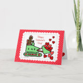 チョコレートラブラドールのストールあなたのハートの漫画 シーズンカード (正面)