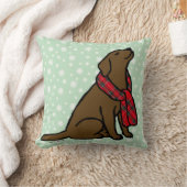 チョコレートラブラドールのタータンチェックのスカーフ2 クッション (ブランケット)