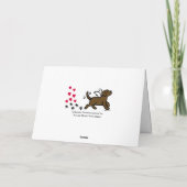 チョコレートラブラドールのハートの虹橋カード カード (裏面)