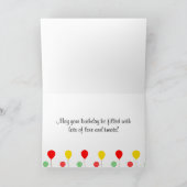 チョコレートラブラドールのバースデー・カード(窓) カード (内部)