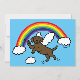 チョコレートラブラドールの守り神は感謝していしています サンキューカード