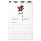 チョコレートラブラドールの漫画の誕生日のカレンダー カレンダー (3月 2026)