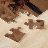 チョコレートラブラドールアットサンセット ジグソーパズル (側面)