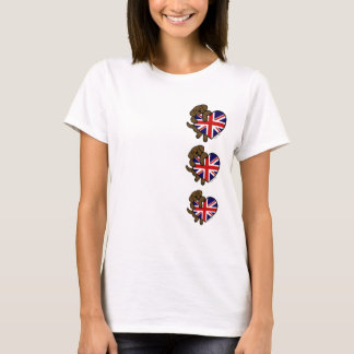 チョコレートラブラドールイギリスハート Tシャツ