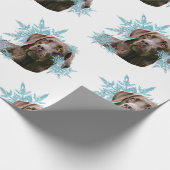 チョコレートラブラドールインザスノーフレーク ラッピングペーパー (角)
