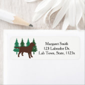 チョコレートラブラドールエバーグリーン差出人住所 ラベル (インサイチュ)