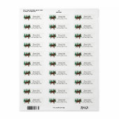 チョコレートラブラドールエバーグリーン差出人住所 ラベル (フルシート)