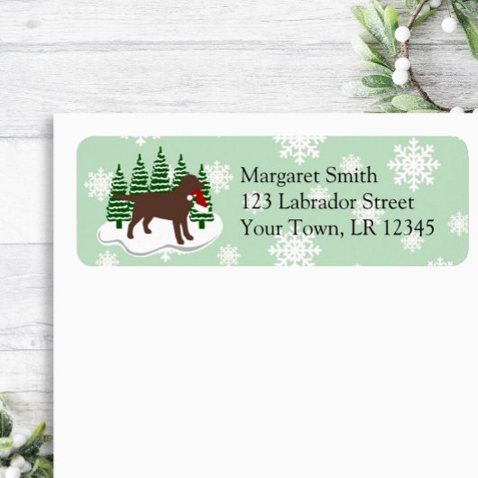 チョコレートラブラドールエバーグリーン差出人住所 ラベル