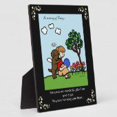 チョコレートラブラドールエンジェルとラブメモリアル フォトプラーク (側面)