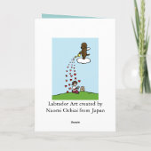 チョコレートラブラドールエンジェルウィズラブ カード (裏面)