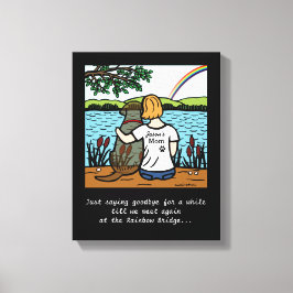 チョコレートラブラドールエンジェル&マムキャンバス キャンバスプリント