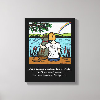 チョコレートラブラドールエンジェル&マムキャンバス キャンバスプリント