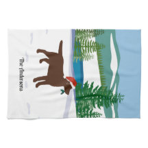 チョコレートラブラドールクリスマスエバーグリーンサンタハット