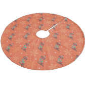 チョコレートラブラドールクリスマスパターン フリース ツリースカート (アングル)