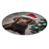 チョコレートラブラドールクリスマス カッティングボード (角)