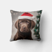 チョコレートラブラドールクリスマス クッション (裏面)