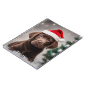 チョコレートラブラドールクリスマス ノートブック (左側)