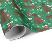 チョコレートラブラドールクリスマス ラッピングペーパー