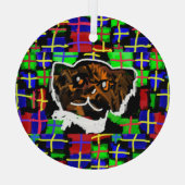 チョコレートラブラドールスタイルエアーフレッシュナーヒッチカバー ガラスオーナメント (裏面)