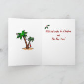 チョコレートラブラドールトロピカルクリスマス シーズンカード (内部)