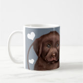 チョコレートラブラドールドッグお菓子作り コーヒーマグカップ (左)