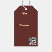 チョコレートラブラドールドッグファーブラウン無地のカラー ギフトタグ (裏面)