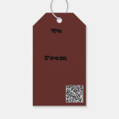 チョコレートラブラドールドッグファーブラウン無地のカラー ギフトタグ (裏面)