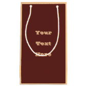 チョコレートラブラドールドッグファーブラウン無地のカラー スモールペーパーバッグ (正面)