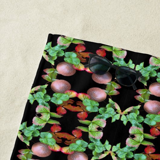 チョコレートラブラドールドッグファーブラウン無地のカラー ビーチタオル (インサイチュ)