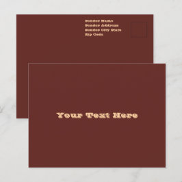 チョコレートラブラドールドッグファーブラウン無地のカラー ポストカード