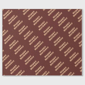 チョコレートラブラドールドッグファーブラウン無地のカラー ラッピングペーパー (フラット)