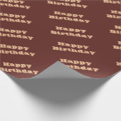 チョコレートラブラドールドッグファーブラウン無地のカラー ラッピングペーパー (角)