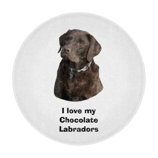 チョコレートラブラドールドッグフォトポートレート カッティングボード (正面)