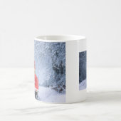 チョコレートラブラドールドッグin雪クリスマスカー コーヒーマグカップ (中央)