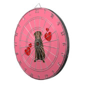 チョコレートラブラドールハッピーバレンタインデー ダーツボード (正面右)