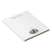 チョコレートラブラドールバードドッグサンセット ノートパッド (アングル)