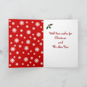 チョコレートラブラドールパピー&サンタハットクリスマス シーズンカード (内部)