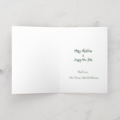 チョコレートラブラドールフェスティバルサンタハットホリデーカード 箔シーズンカード (内側レイダウン)