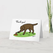 チョコレートラブラドールフレンドリーサンキューカード カード (正面)