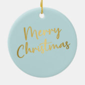 チョコレートラブラドールレッドクリスマストラック セラミックオーナメント (裏面)