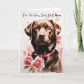 チョコレートラブラドールレトリエバーあなたが私のテールワッグを作る シーズンカード (正面)