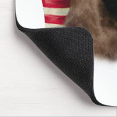 チョコレートラブラドールレトリエバーアメリカ国旗 マウスパッド (コーナー)