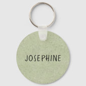 チョコレートラブラドールレトリエバーアートキュートラボグリーン キーホルダー (裏面)