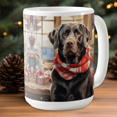 チョコレートラブラドールレトリエバークリスマスパピードッグ コーヒーマグカップ