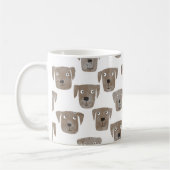 チョコレートラブラドールレトリエバードッグウォーター色 コーヒーマグカップ (左)